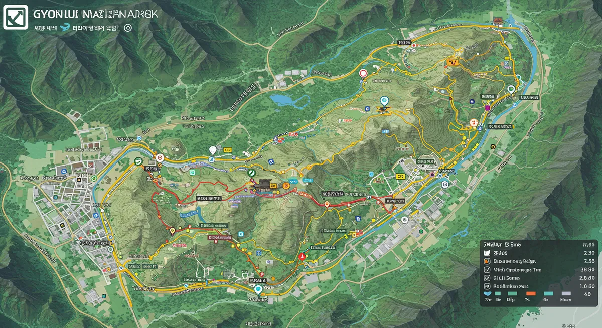 Gyeongju National Park Trails Map Guide