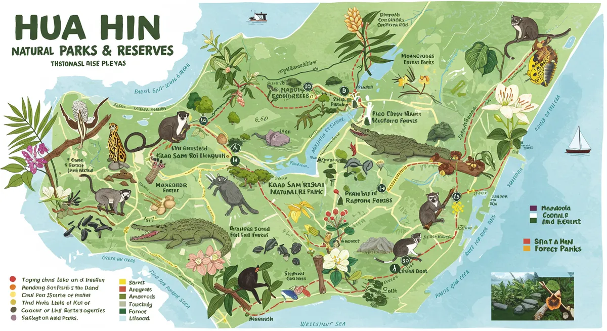 Hua Hin Natural Parks & Reserves Map Guide